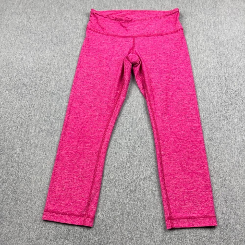 Lululemon Wunder Under Pants Leggings Womens 6 Pink Yoga Stretch Workout Train